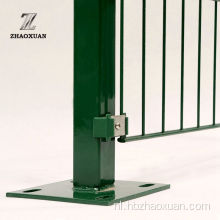 Dubbele draad mesh hek steengrijs pvc gecoat
